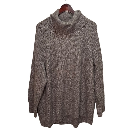 Old Navy Grey Knit Boxy Fit Turtleneck Sweater Size 2x - Picture 1 of 8